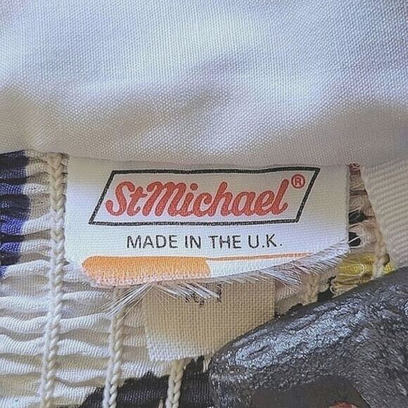 Vtg strapless bustier abstract print a-line maxi dress - Picture 6 of 13